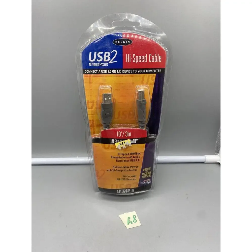 Belkin USB2 High Speed Cable New, Unopened 10'/3m